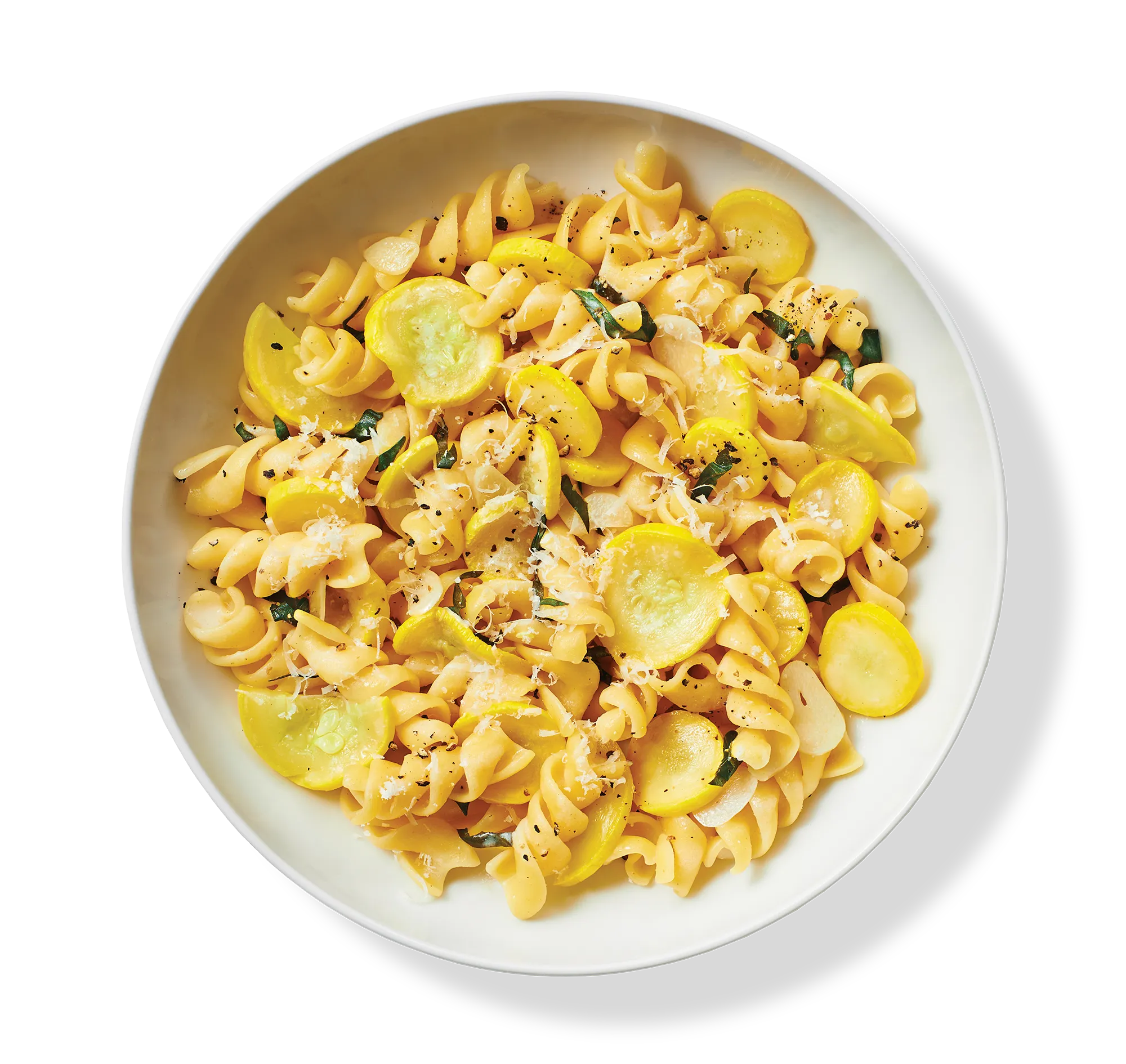 Lemon Basil Pasta with Yellow Squash