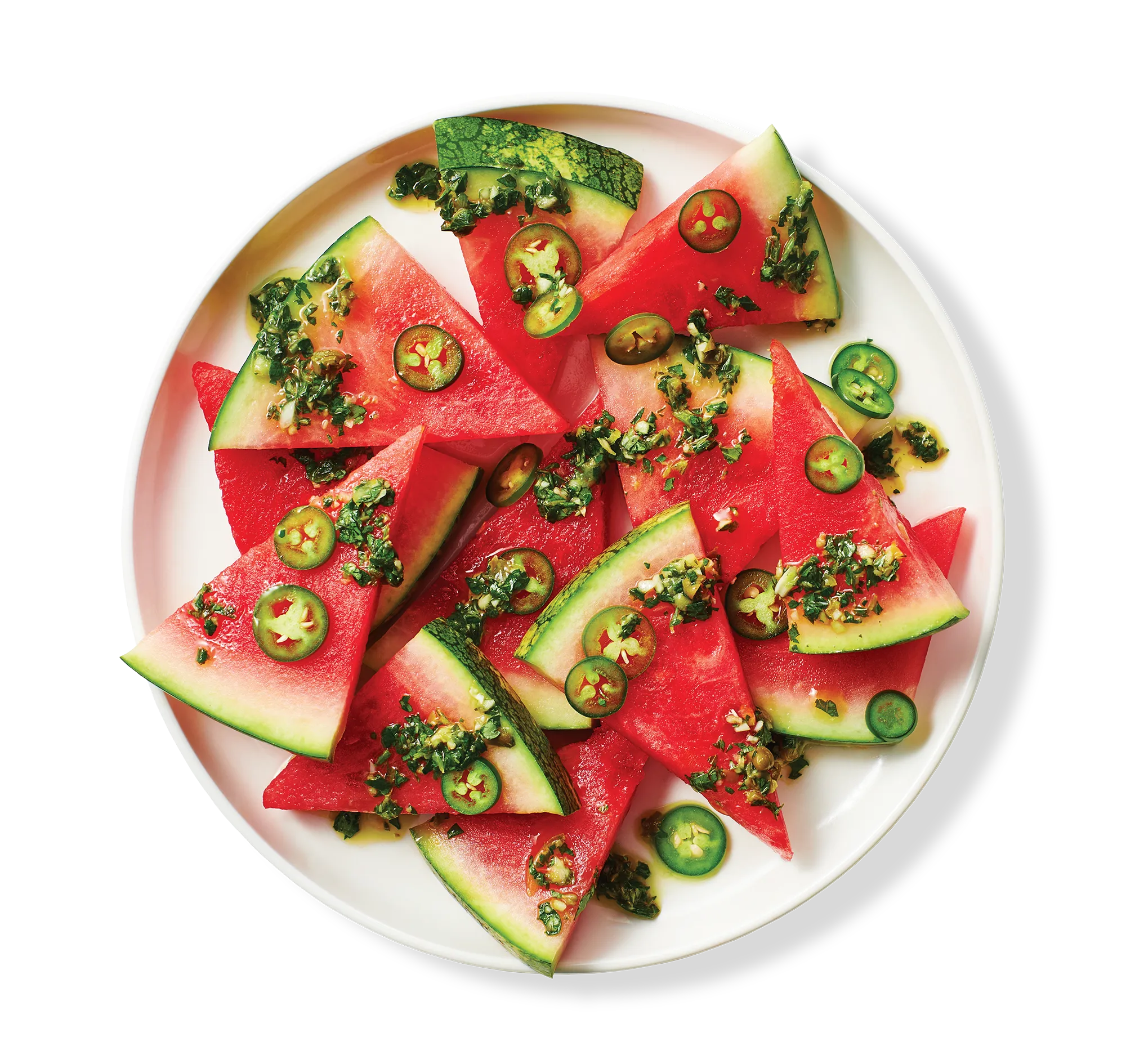 Watermelon with Serrano Salsa Verde